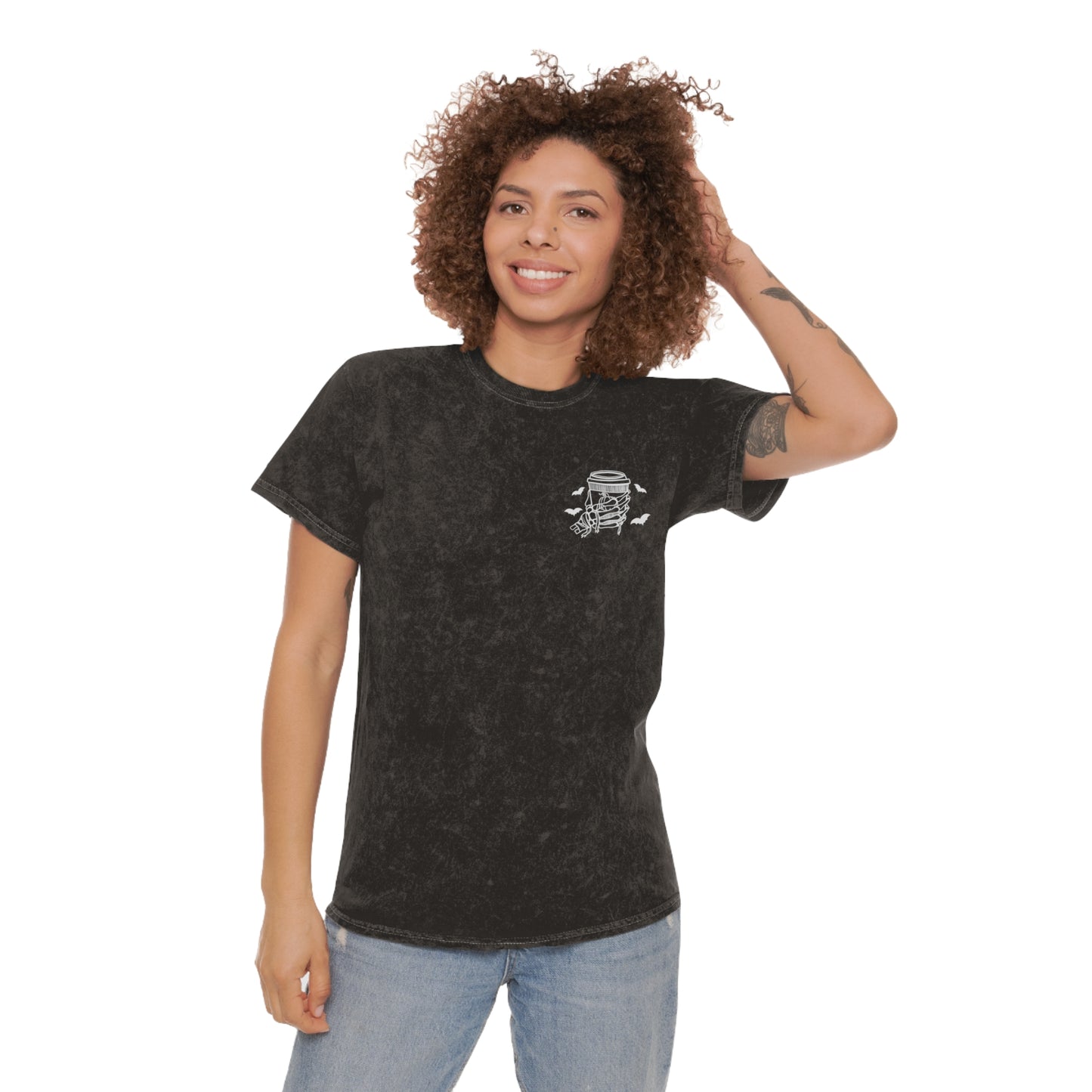 Cup of Coffee Mummy tshirt - Mineral Wash
