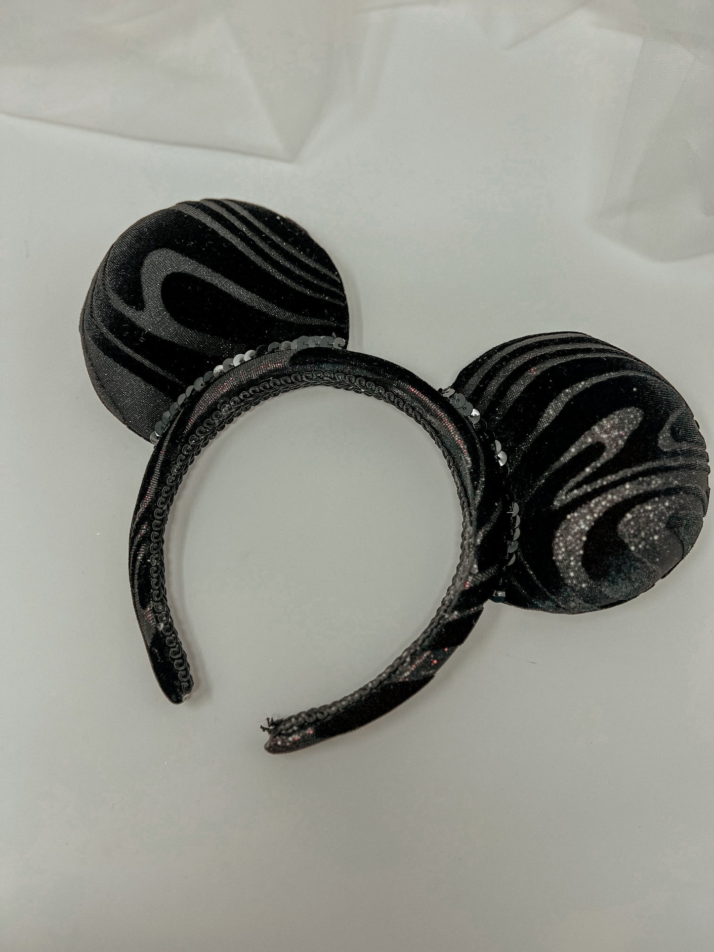 LIMITED- Black Marble Velvet Ears